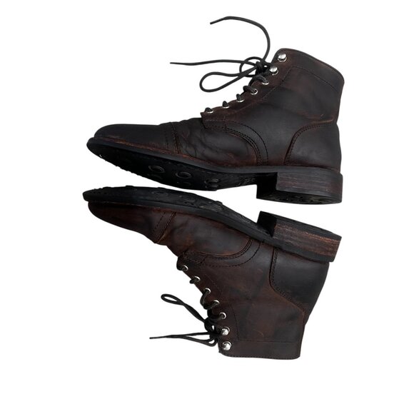 Thursday Boots Captain Lace Up Boots Womens 10.5 Brown Nubuck Boho Victorian - Picture 12 of 14